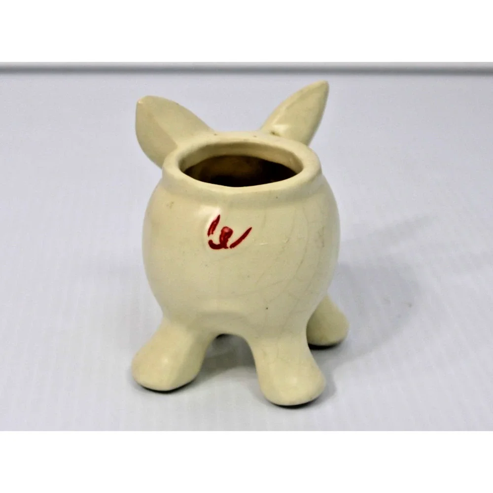 Vintage Fredericksburg Pottery Pig Planter, 3.75
